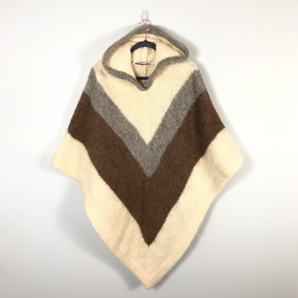 Icewool Vintage 100% Arctic Sheep Wool Poncho Med